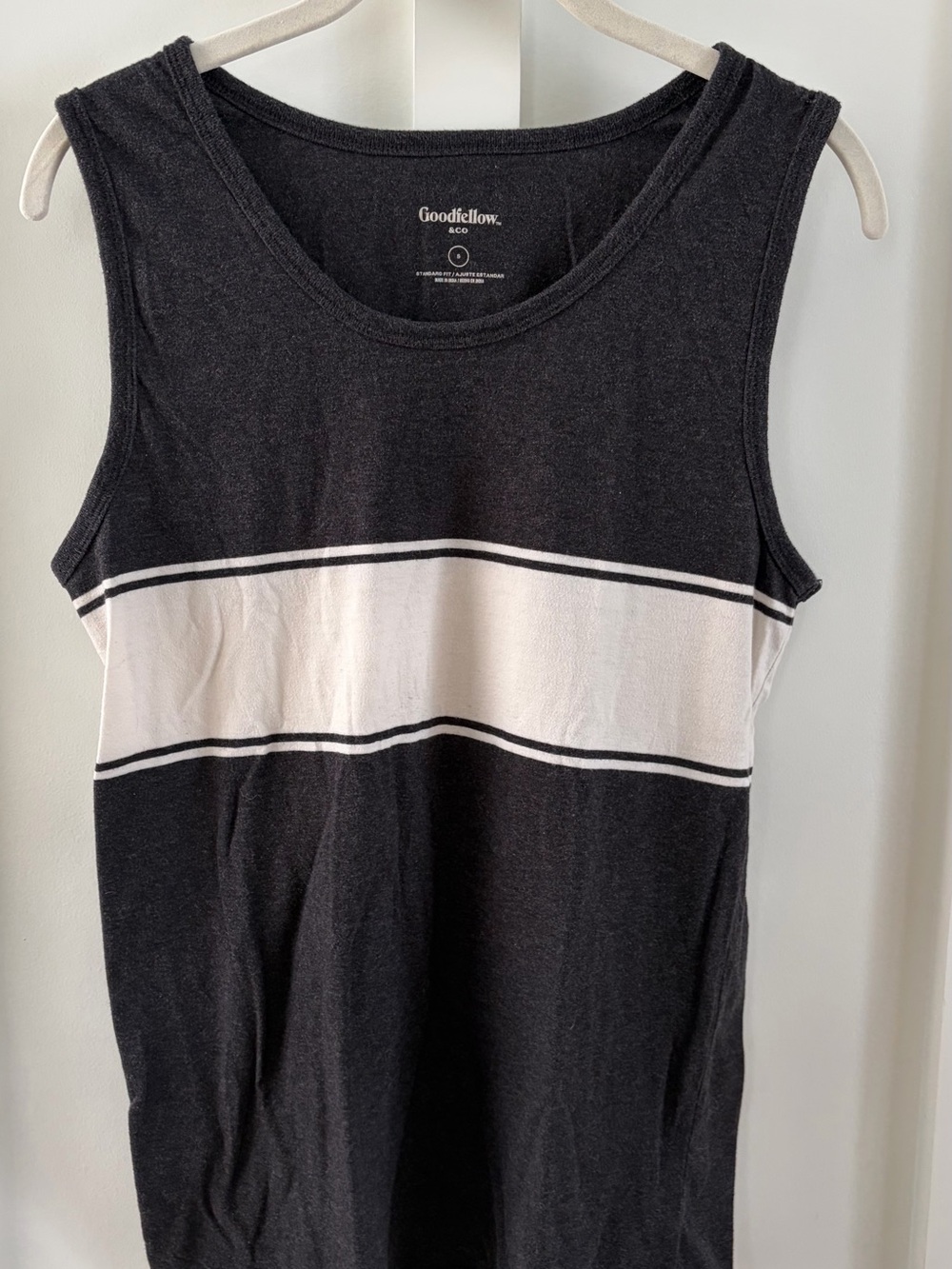 Goodfellow & Co. Men’s Dark Gray Stripe Tank Top | Size Small | Casual Style
